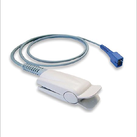 Sensor Finger SpO2 Reusable Adult with 8-foot cable and DB-9M connector; Nellcor-compatible sensor DS-100A by American Diagnostic Corporation  ID 9005SP